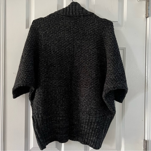 Say What? Open Front Black Charcoal Cardigan - Picture 2 of 7